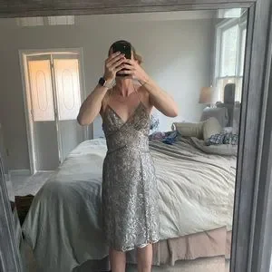 Express Dresses Nwot Silver Express Sequin Dress Poshmark